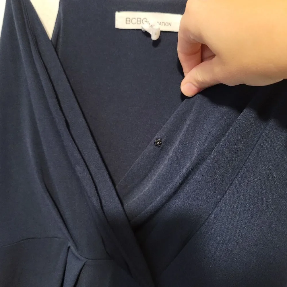 BCBGeneration Navy Blue Cocktail Mini Dress Size Medium - Picture 4 of 10